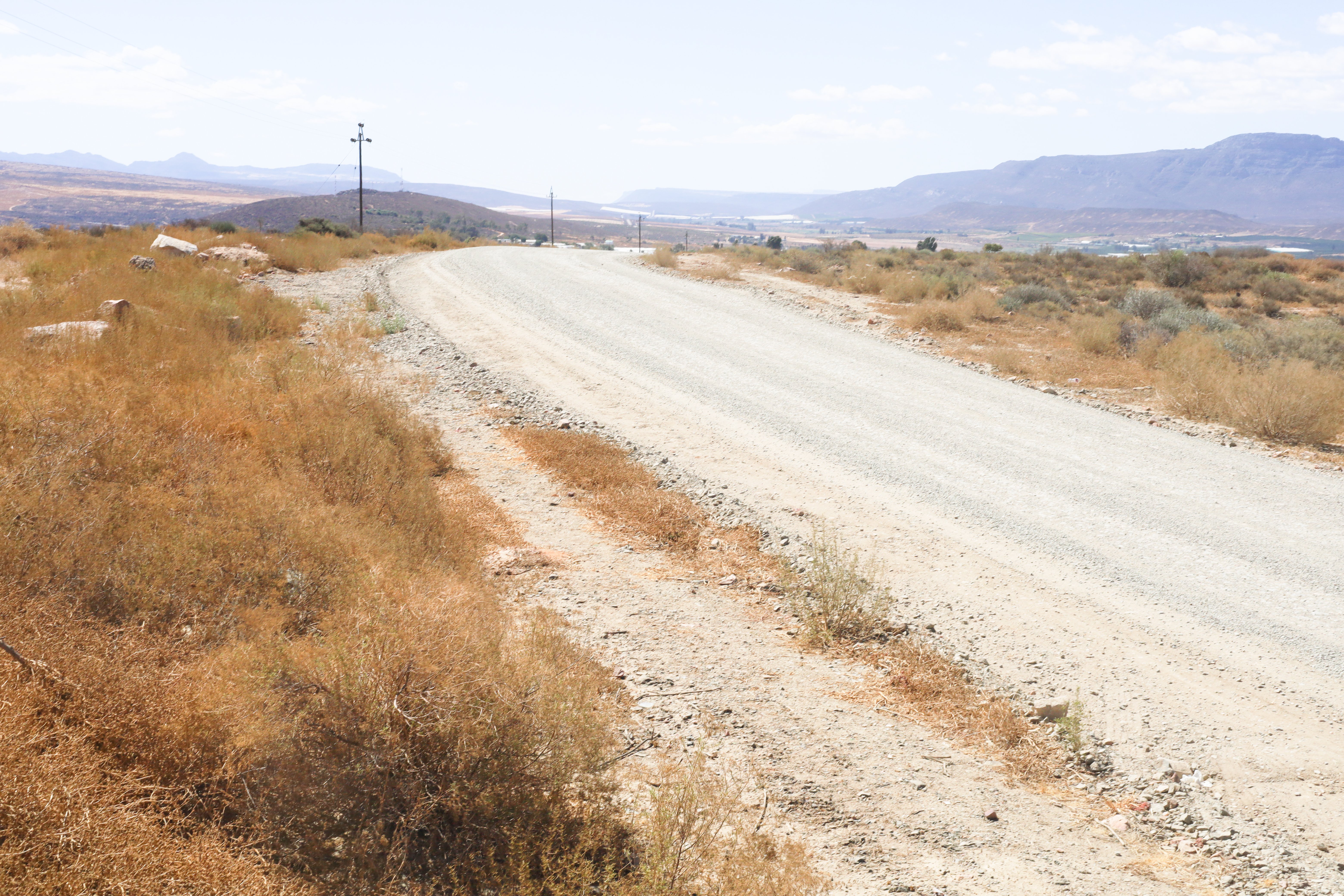 A dusty Gravel Road