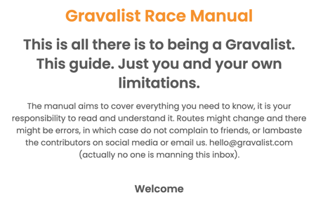 Gravalist Race Manual